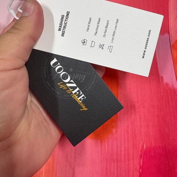 Uoozee Size Medium Flowy Sleeveless Maxi Dresses Contrast Color Printed V Neck - Picture 8 of 10